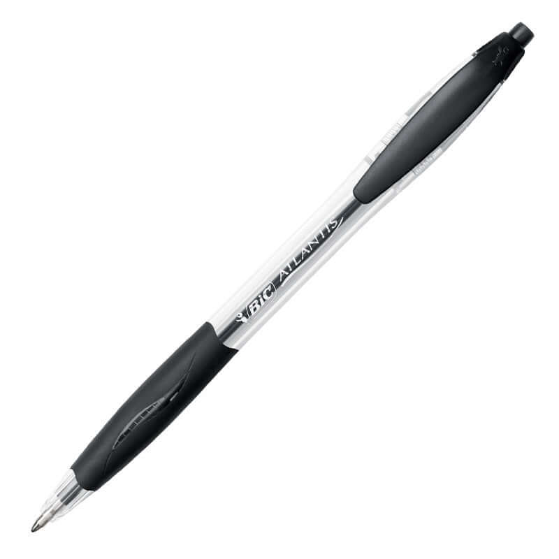 BIC Atlantis Ballpoint Pen - Smooth Writing, Comfort Grip, 1.0mm Medium Point - Perfect for Office, School & Everyday Use
