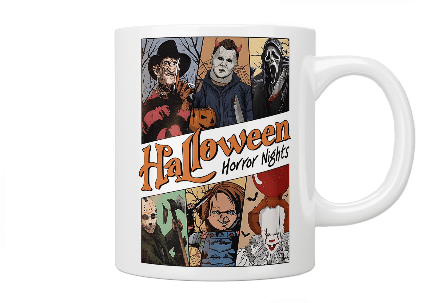 Spooky Halloween Horror Nights Coffee Mug - Perfect for Scary Movie Nights & Haunted House Parties
