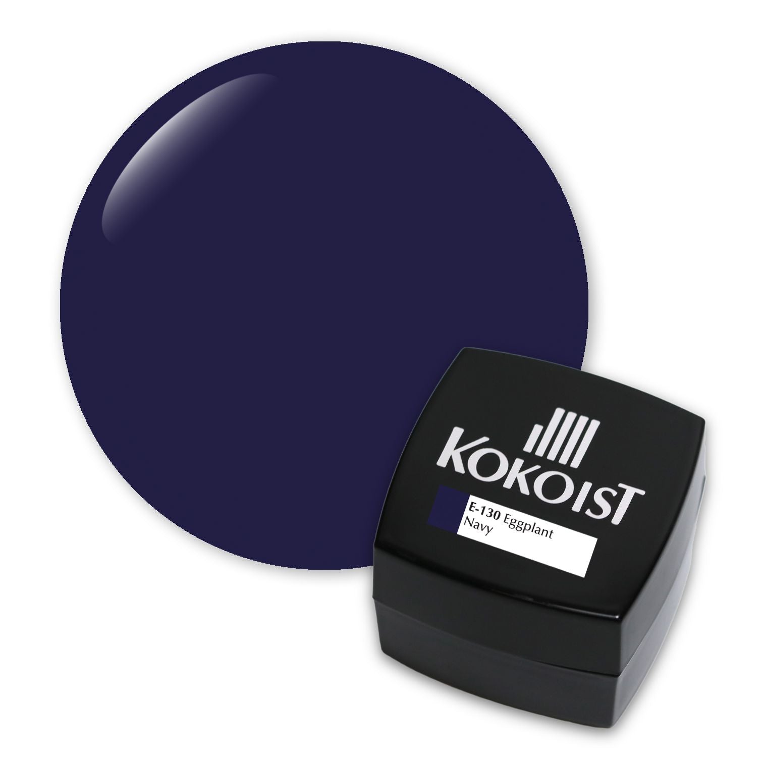 Kokoist E 130 Eggplant Navy Gel Polish - Long Lasting Vegan Nail Lacquer for Professional Salon & Home Manicures
