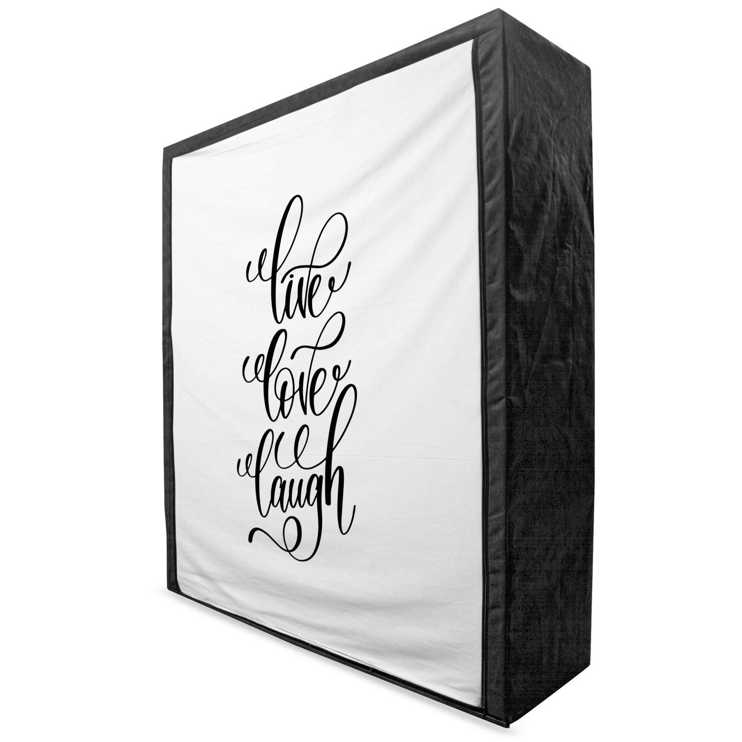 Ambesonne Live Laugh Love Portable Fabric Wardrobe - 59