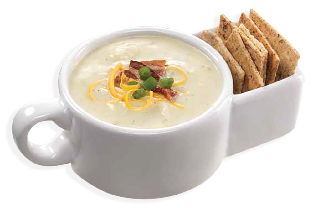 12oz Soup & Cracker Mug - Ceramic Cereal Bowl with Handle for Coffee, Tea, Soup - Perfect for Breakfast, Office Lunch & Cozy Evenings | Kitchen Gadgets