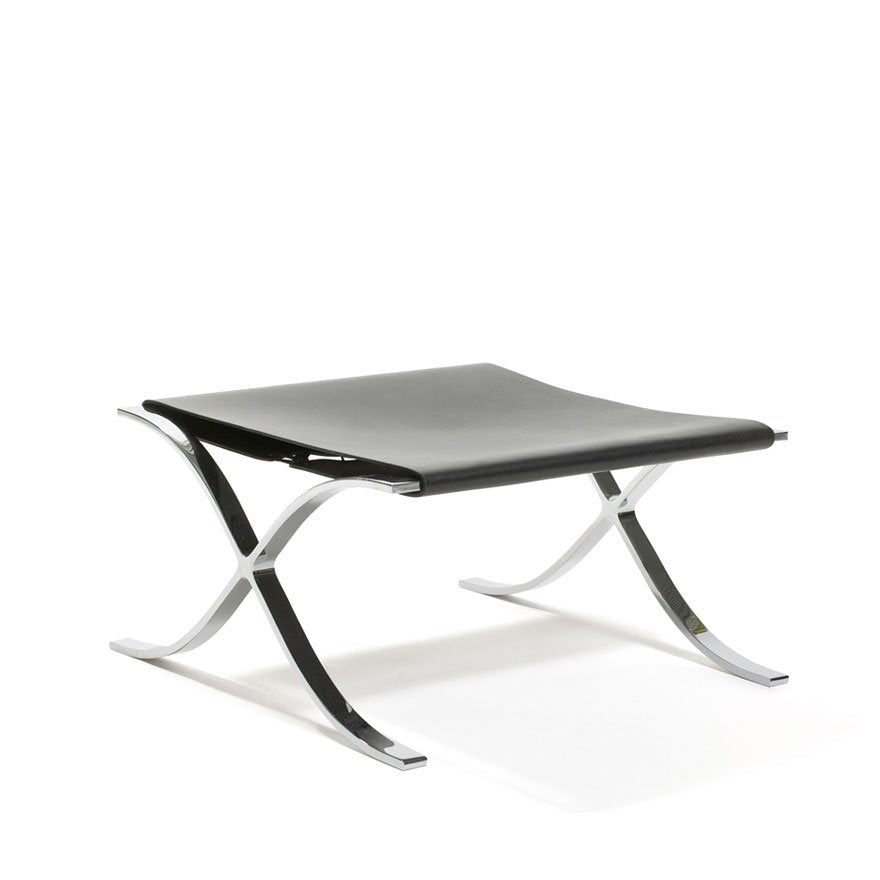 Barcelona Stool With Genuine Cowhide Sling - Modern Bar Stool for Home, Office & Cafe Decor