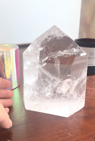Healing Chunky Clear Quartz Crystal Tower - 4.1lbs Natural Stone for Meditation, Reiki, Home Decor & Spiritual Gifts