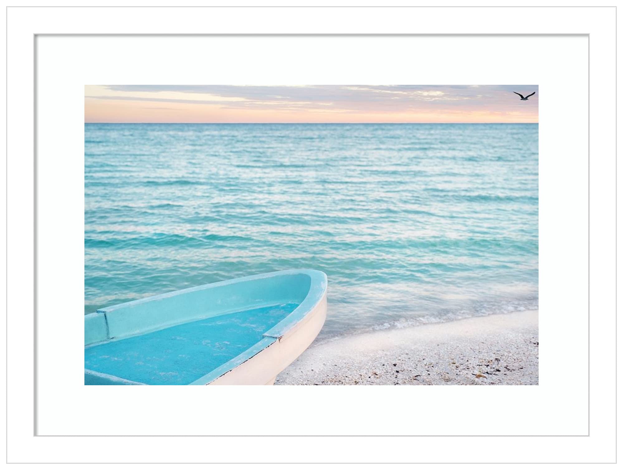 Amanti Art Solo Flight by Jon Bertelli - 17x13 Inch Wood Framed Wall Art Print with Svelte White Frame - Perfect for Living Room, Bedroom & Office Decor