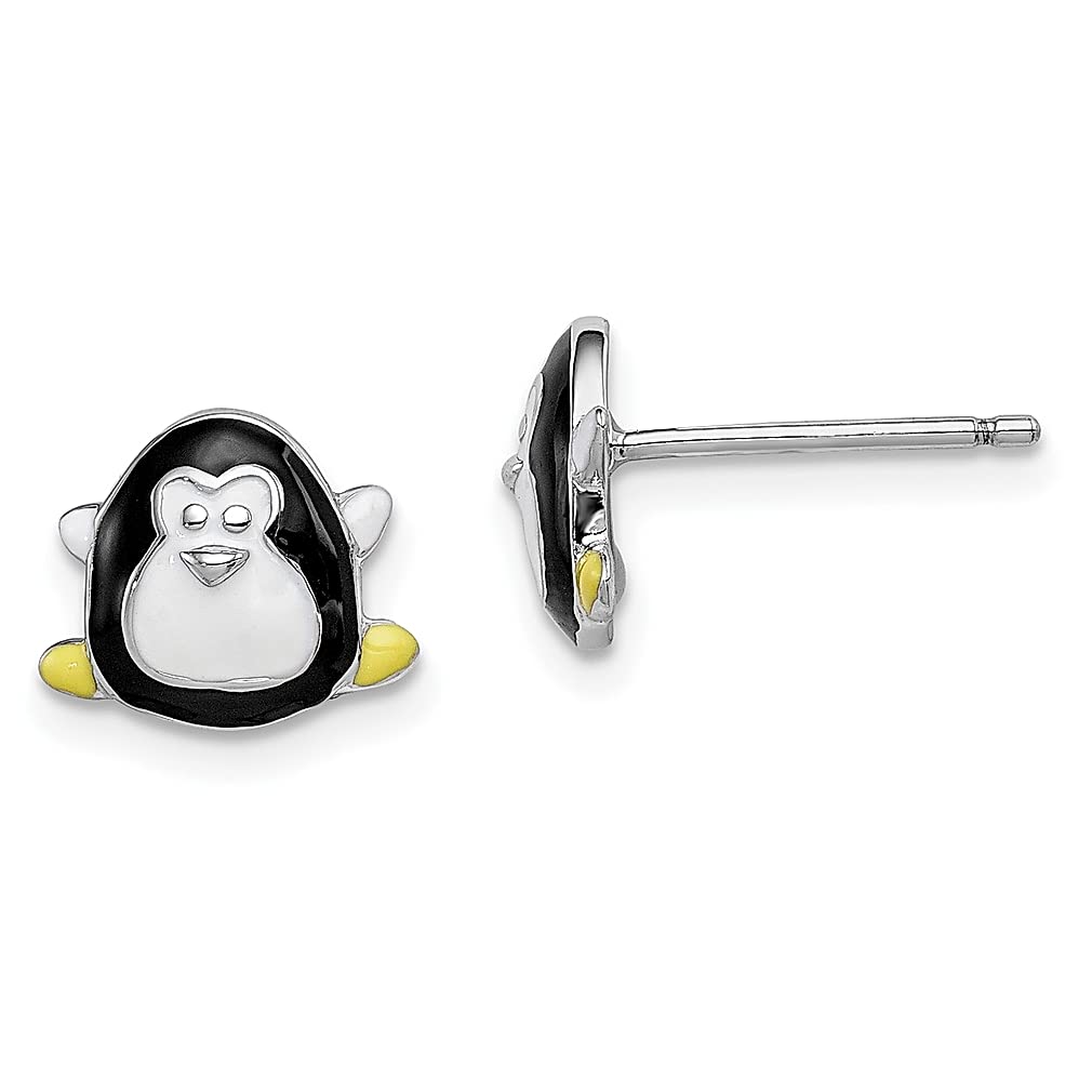 925 Silver Penguin Stud Earrings for Women - Cute Animal Jewelry Gift for Her - Perfect for Casual & Party Wear