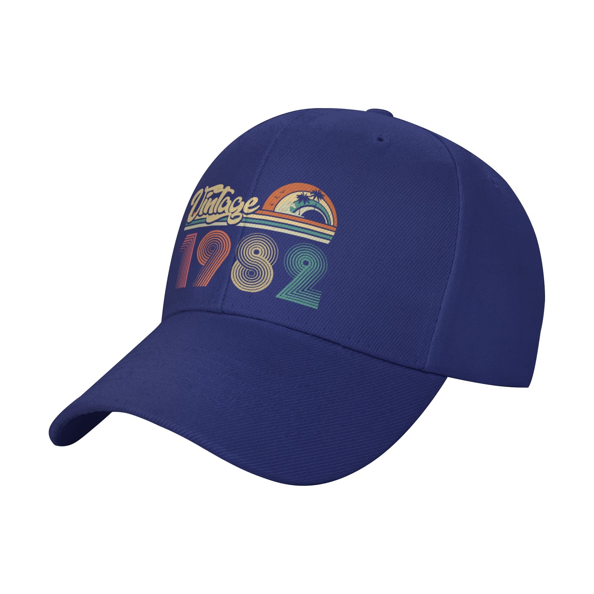 Vintage 1982 Birthday Gifts - Funny Trucker Hat & Baseball Cap for Men & Women | Retro Style Unisex Adjustable Hat for Parties, Costumes & Casual Wear
