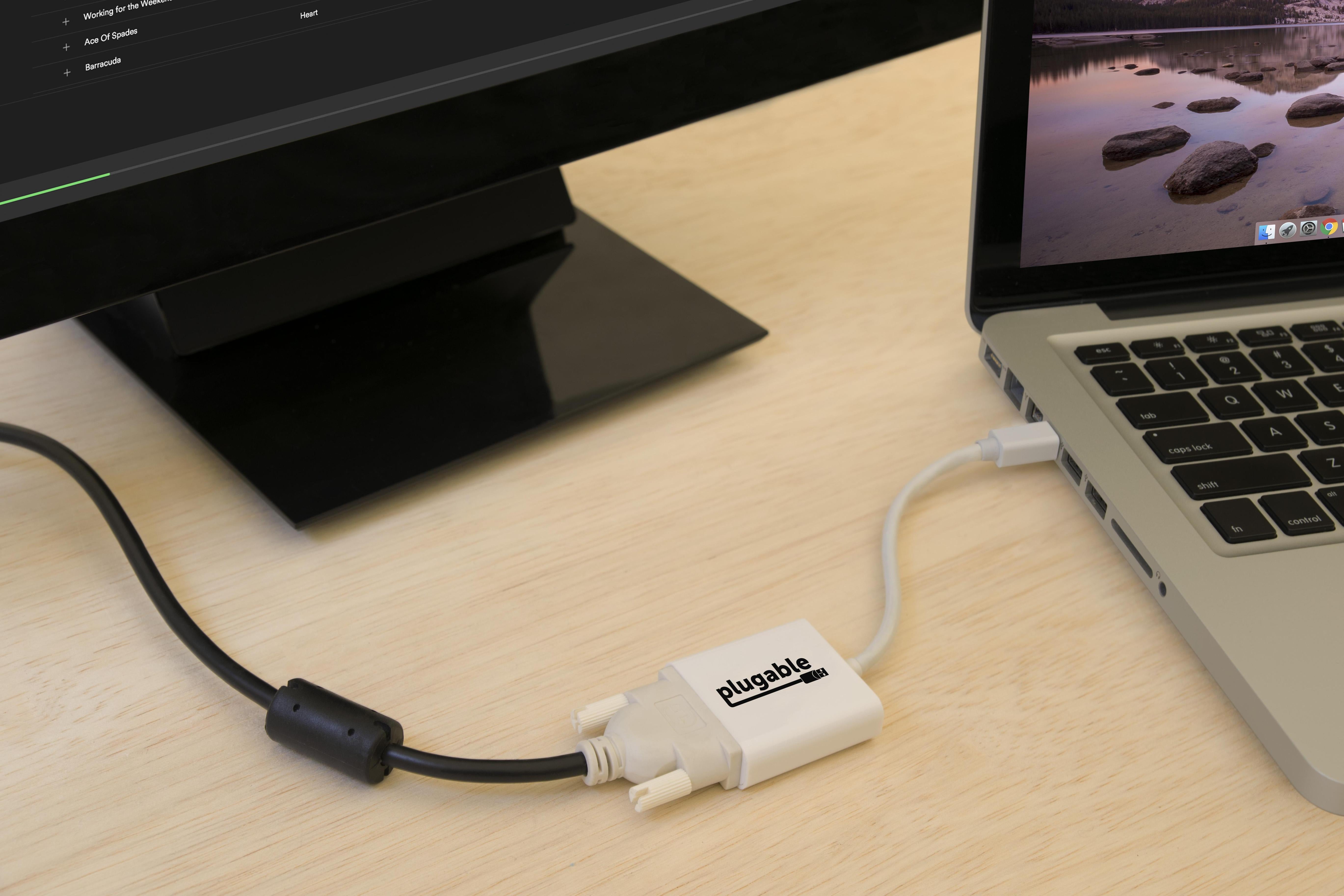 Plugable Mini DisplayPort to DVI Adapter (Passive) - 4K Ready, Gold-Plated Connectors for Mac & PC - Perfect for Home Office, Gaming & Presentations