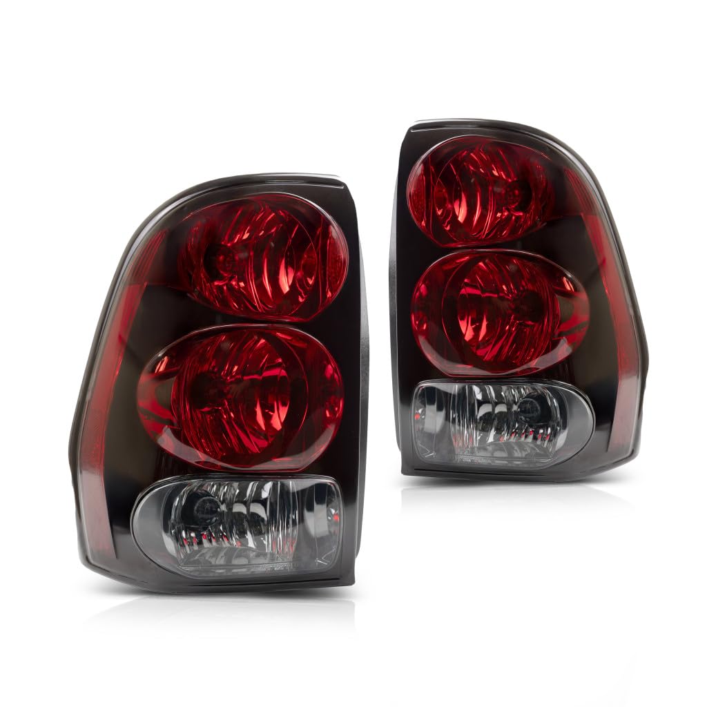 2002-2009 Chevy Trailblazer Rear Tail Lights Pair - Driver & Passenger Side (GM2800150, GM2801150) Replacement for 15131578, 15097513, 15131579, 15097514 - Perfect for Night Driving & Enhanced Safety
