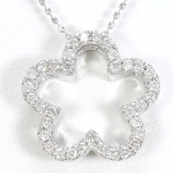 18K White Gold Diamond Necklace for Women - Elegant Pendant Jewelry Gift for Anniversary, Wedding & Special Occasions