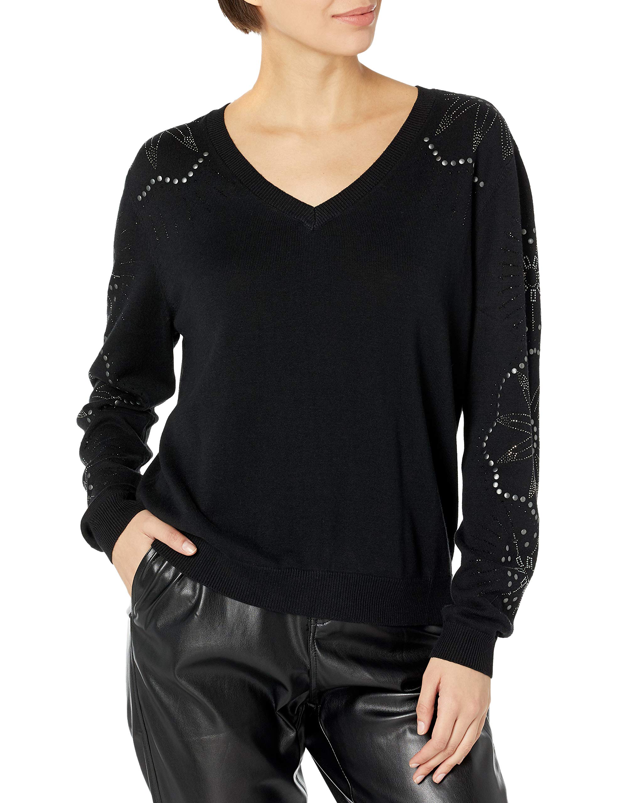 Desigual Women's Thin Gauge Pullover Sweater - Soft Lightweight Knit Top for Casual Wear, Office & Fall Outfits | Trendy Comfortable Ladies Fashion