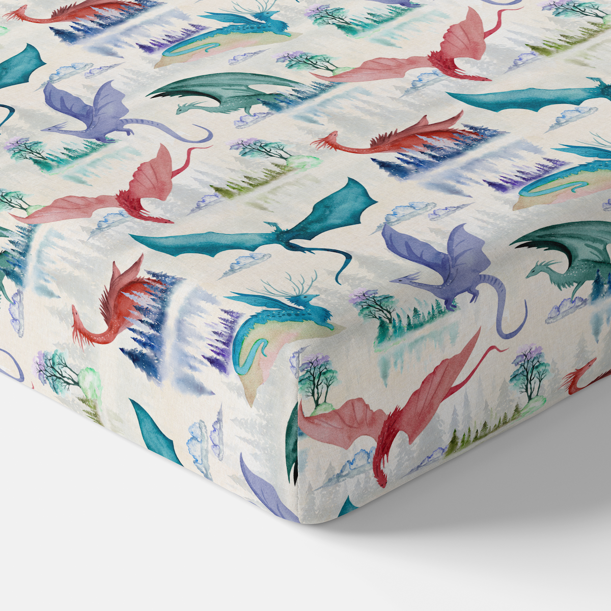 Winged Skies Soft Organic Cotton Crib Sheet - Breathable & Hypoallergenic Baby Bedding for Safe & Comfortable Sleep
