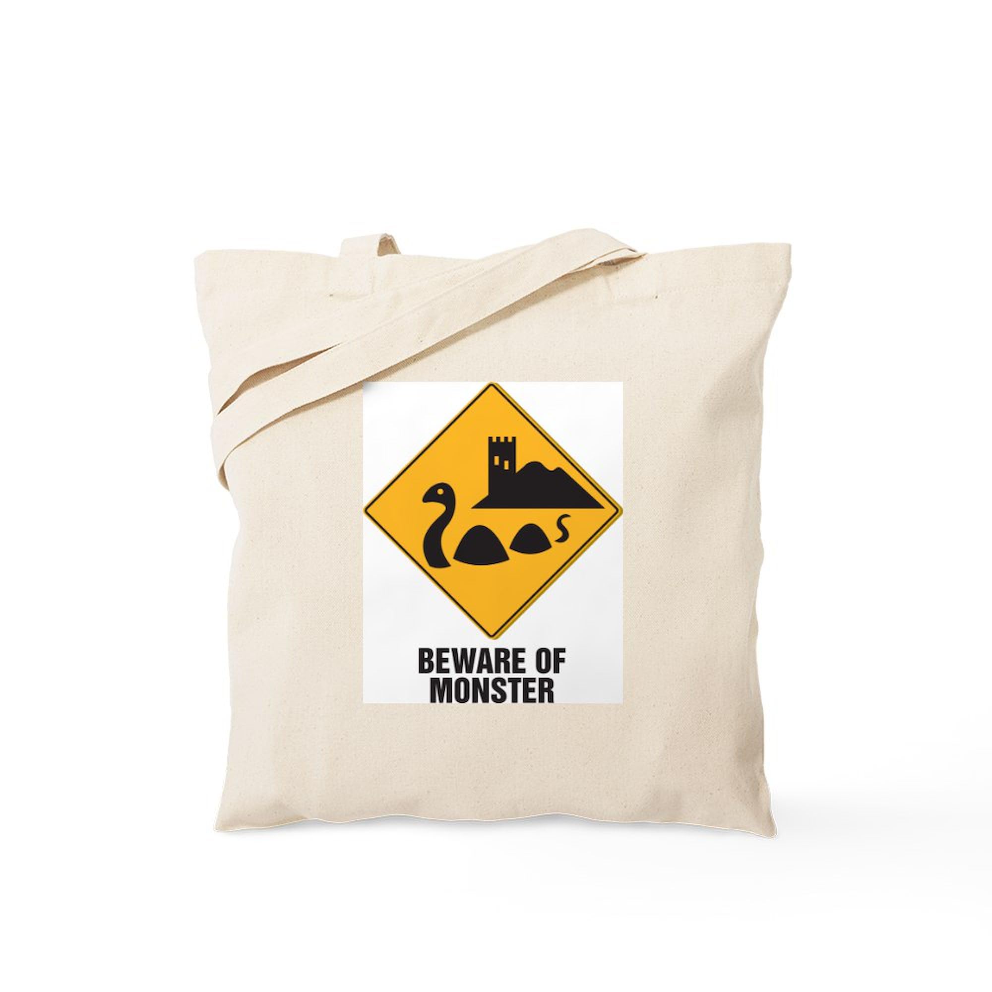 Loch Ness Monster Tote Bag - Natural Canvas Reusable Shopping Bag for Groceries, Beach & Everyday Use | Eco-Friendly & Durable