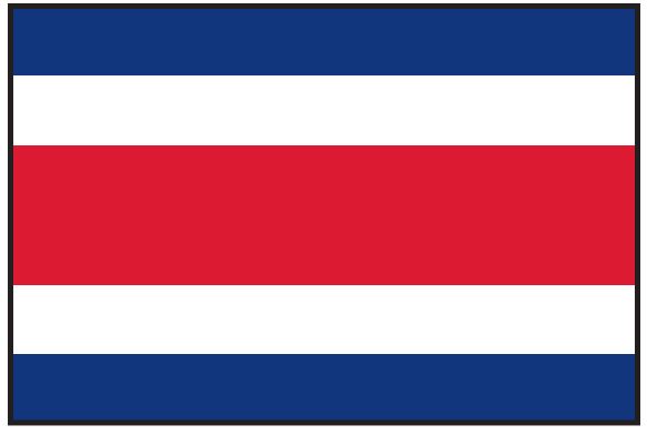 Premium Costa Rica Courtesy Flag 12x18 Inches - Durable Nautical Boat Flag for Yachts, Boats & Maritime Events - Perfect for International Waters & Nautical Decor