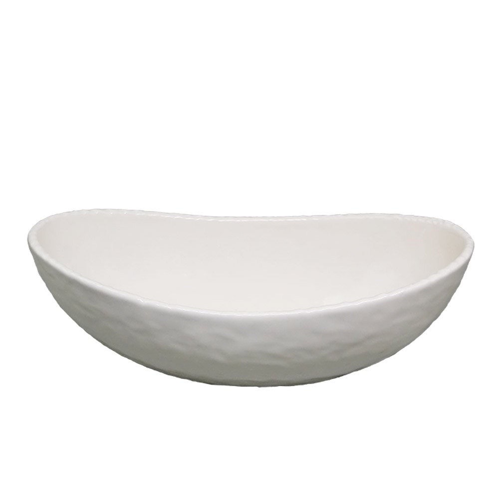 Premium Handcrafted Japanese Hagi Ware Oval Pot - 9.6×5.9×3.3 Inch (24.5×15×8.5cm) Ivory Ceramic Planter for Succulents, Herbs & Home Decor | Traditional Tea Ceremony & Zen Garden Accessory