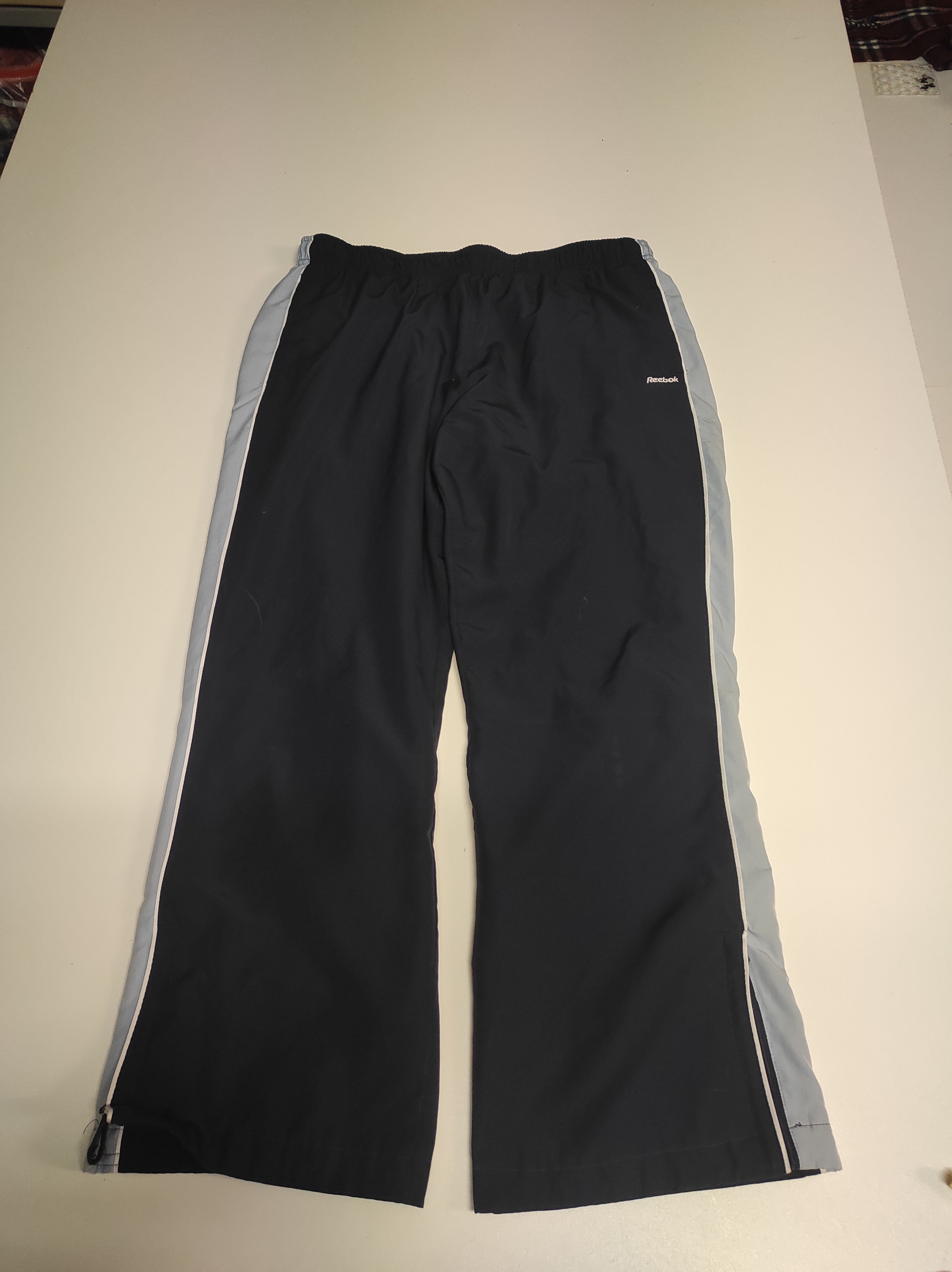 Reebok Vintage Track Pants - Baggy Fit, Nylon Water-Resistant Fabric, Unisex Style #9666 | Perfect for Casual Wear, Gym, and Street Fashion