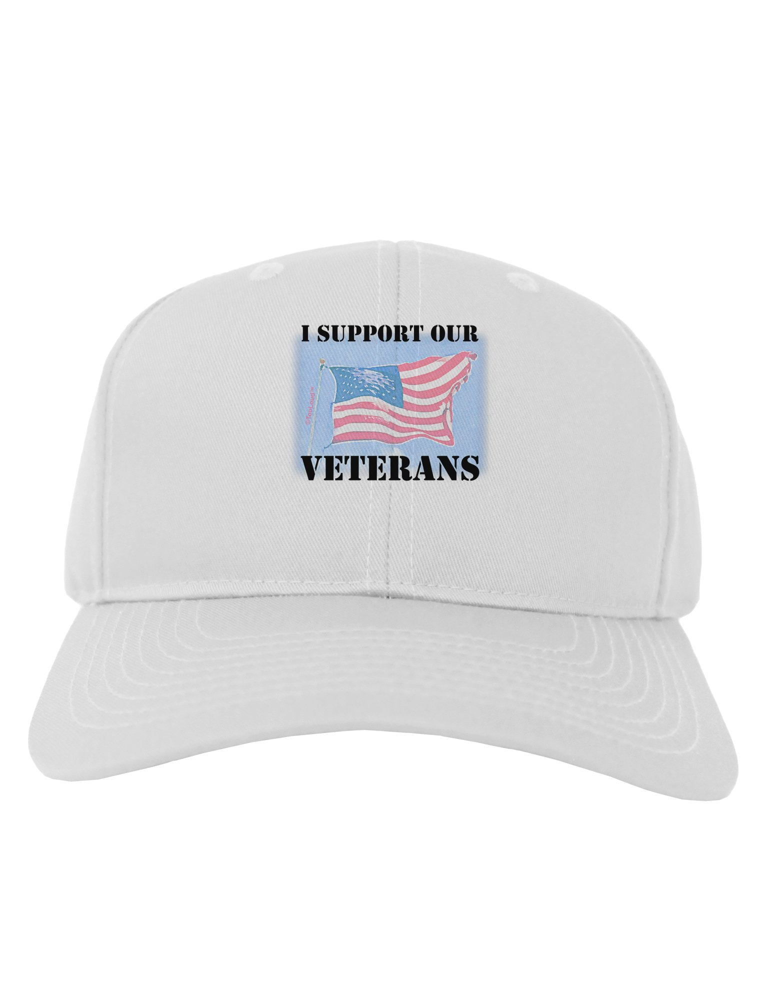 TooLoud Patriotic Baseball Cap - Support Our Veterans Adjustable Dad Hat for Men & Women - Perfect for Military Appreciation Events, Veterans Day & Everyday Wear