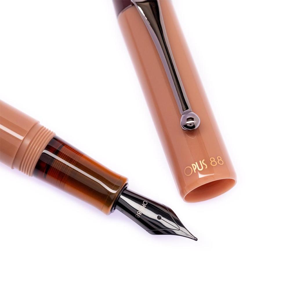 Opus 88 Fountain Pen Demo PVD Mocha Mousse (2025) - Premium Writing Instrument for Calligraphy, Journaling & Gift Giving