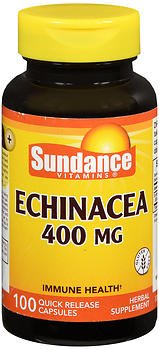 Sundance Echinacea 400mg Quick Release Immune Support Supplement - 100 Capsules (Pack of 4) for Daily Wellness & Cold Season Defense