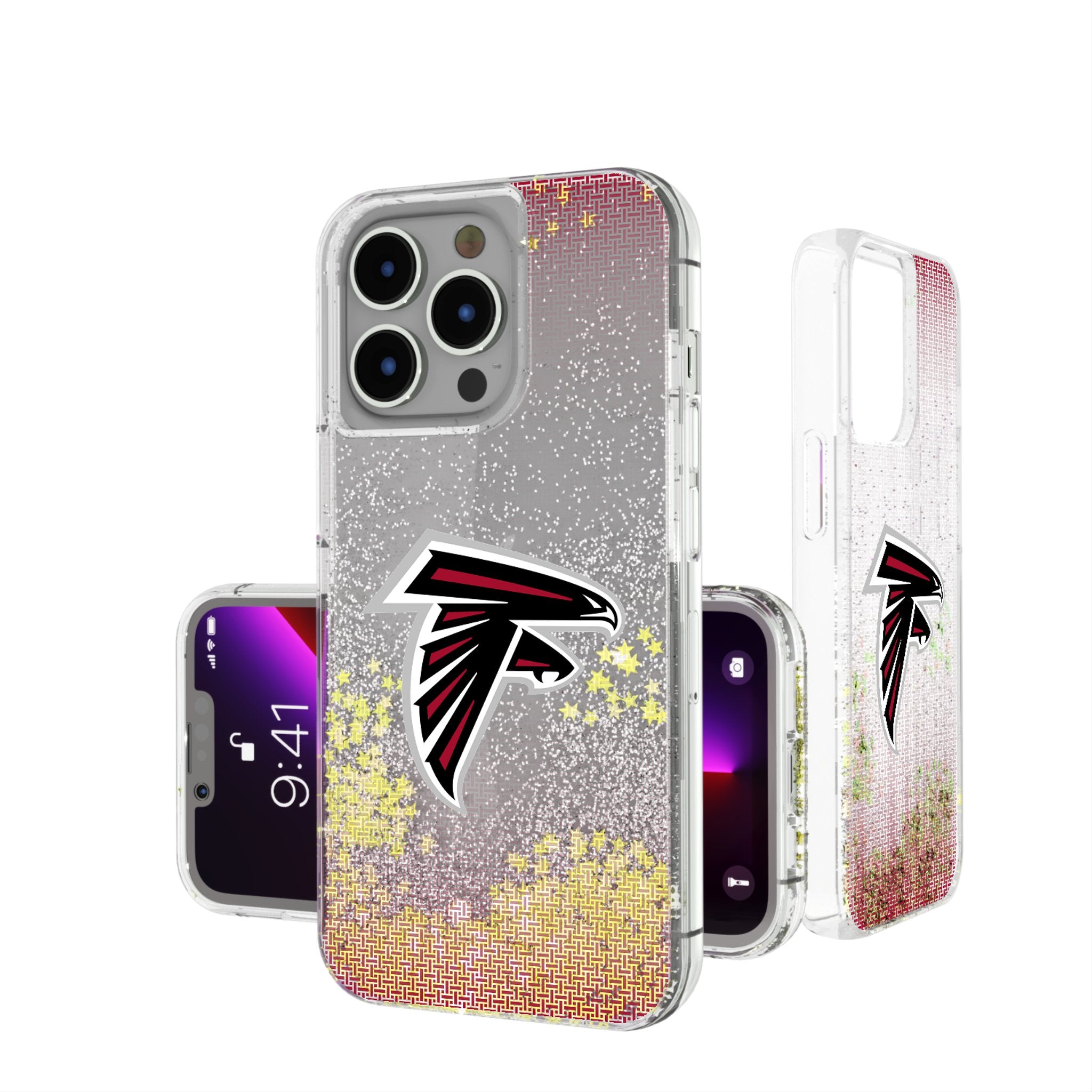 Atlanta Falcons Glitter Phone Case - Durable Linen Texture Design for iPhone & Samsung | Perfect for Game Day & Falcons Fans