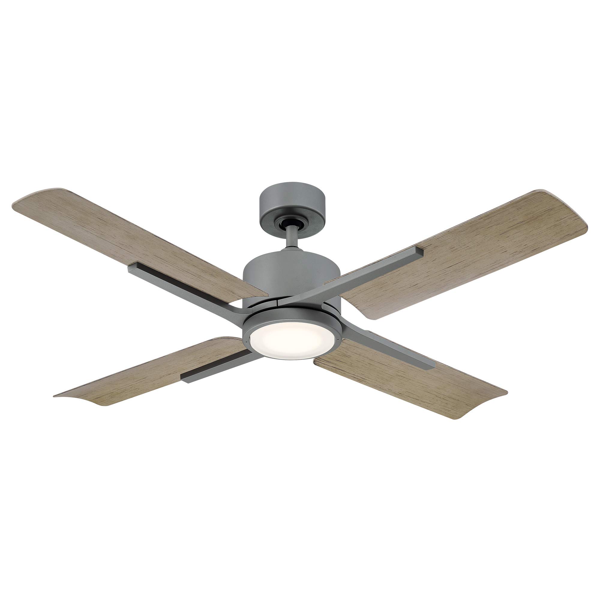 Cervantes Smart 56in 4-Blade Ceiling Fan with 3500K LED Light Kit & Remote Control - Graphite Weathered Gray - Works with Alexa, Google Assistant, Samsung Things, iOS & Android App - Perfect for Living Rooms, Bedrooms, and Outdoor Spaces