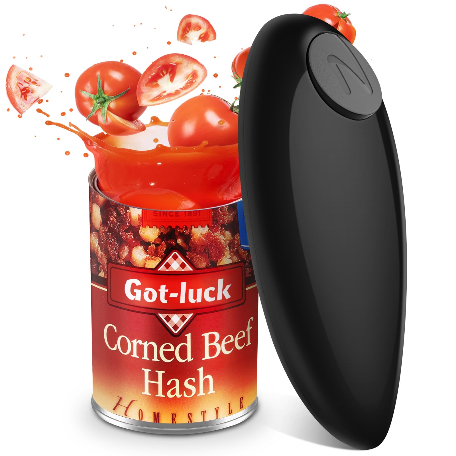 Electric Can Opener - Hands-Free Automatic One-Touch Kitchen Gadget for Seniors with Arthritis | Safe for All Can Sizes & Shapes | No Sharp Edges | Perfect for Easy Meal Prep & Elderly Assistance