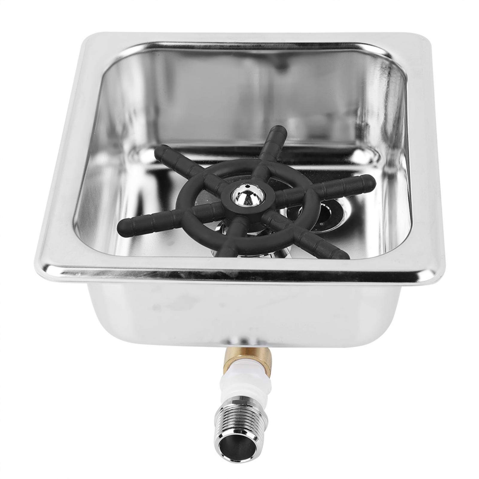 Zerodis Automatic Glass Rinser Cup Washer - Stainless Steel Kitchen Sink Accessory for Fast Glass Cleaning | Perfect for Bars, Restaurants & Home Kitchen Use