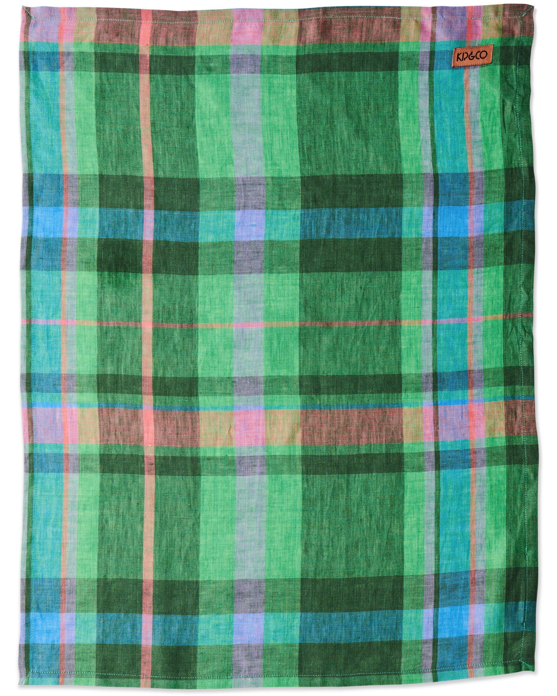 Jewel Of The Nile Tartan Linen Tea Towel - Premium Cotton Kitchen Towel for Drying Dishes, Cleaning & Decor - Perfect for Tea Parties, Kitchen Use & Gift Giving