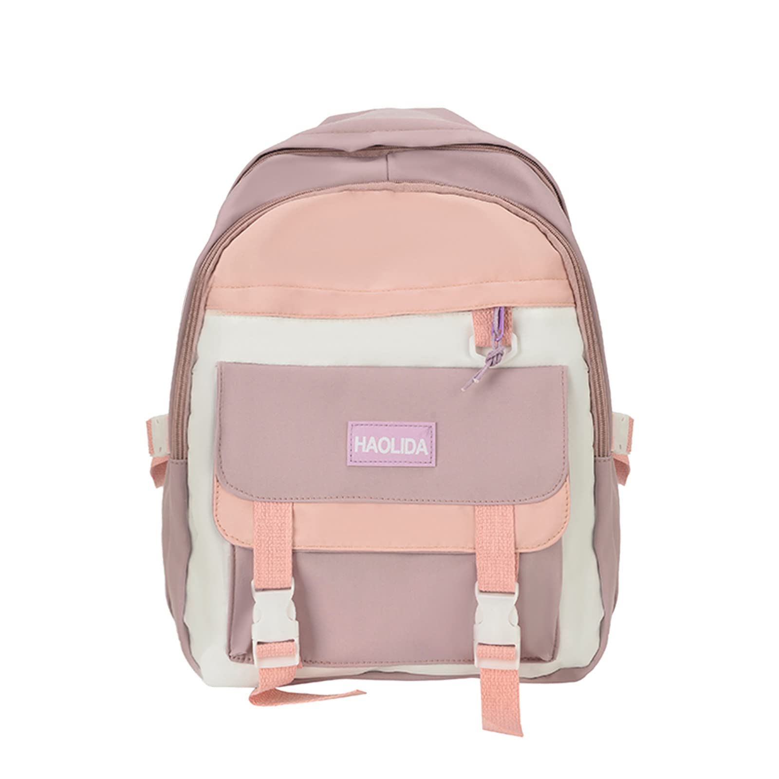 Colorblock Nylon Backpack for Men & Women - School, Travel & Anime Fashion