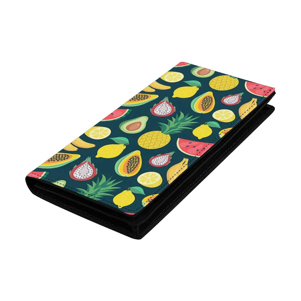 INTERESTPRINT Women's Wallet with Magnetic Snap - Multi Card Holder for Credit Cards & IDs - Cute Fruit Designs (Dragon Fruit, Lemon, Pineapple, Avocado) - Perfect for Everyday Use, Travel & Gift Giving