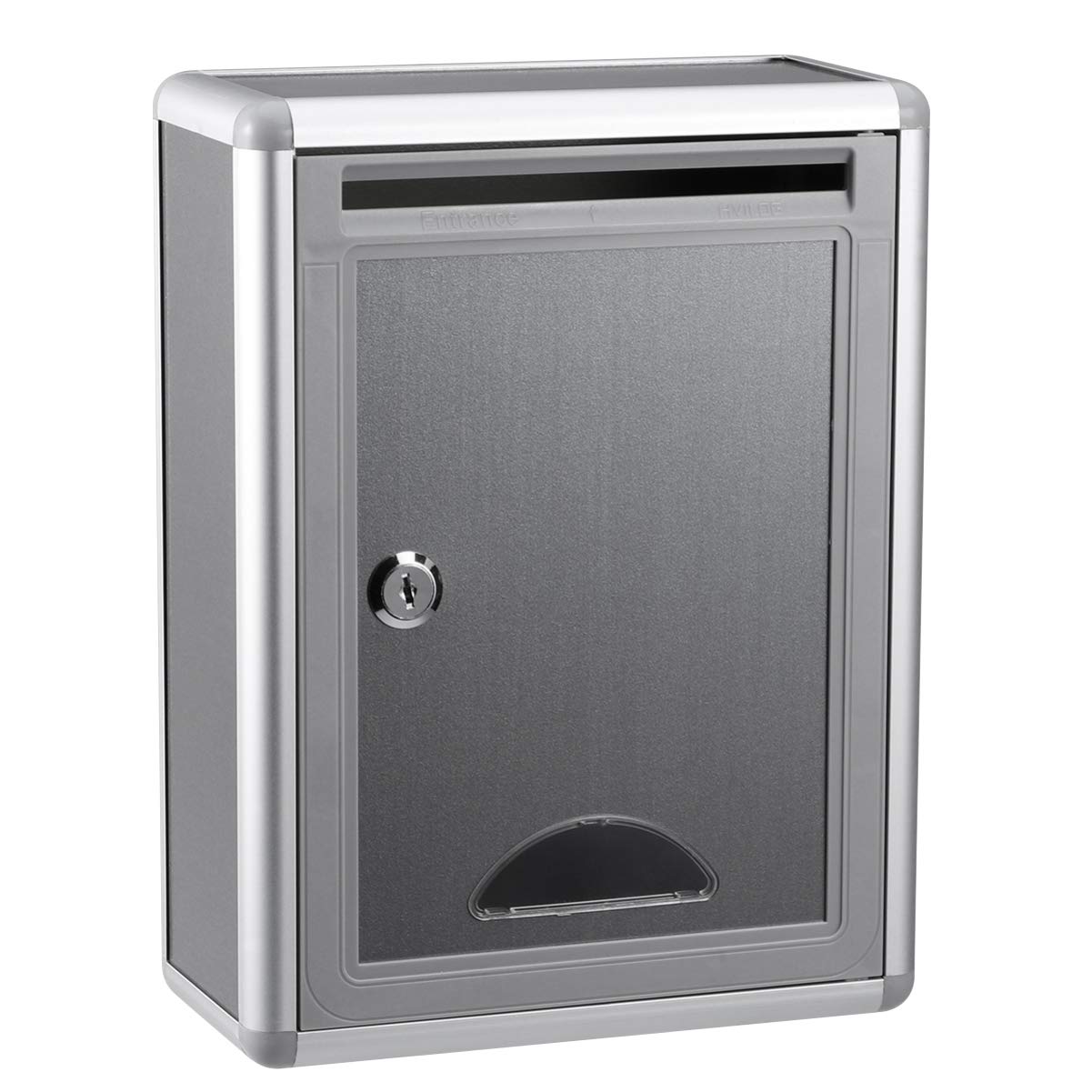 Secure Locking Suggestion Box with Key - Aluminum Alloy Comment Collection Drop Box for Office, School & Customer Feedback | Ideal for Complaint Collection, Suggestion Gathering & Secure Mail Storage