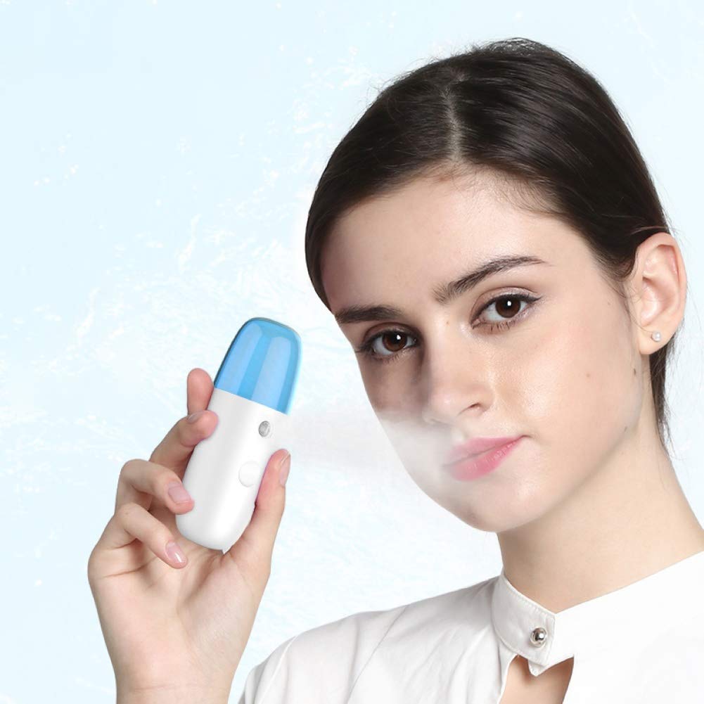 Portable USB Facial Steamer for Skin Care - Rechargeable & Handheld for Home & Travel