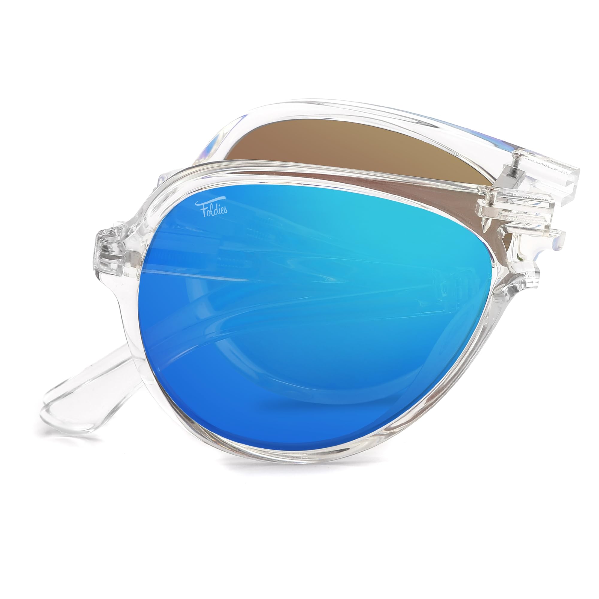 Newman Polarized Folding Sunglasses for Men & Women - UV400, UVA/UVB Protection with Leather Case - Perfect for Travel, Driving & Outdoor Activities