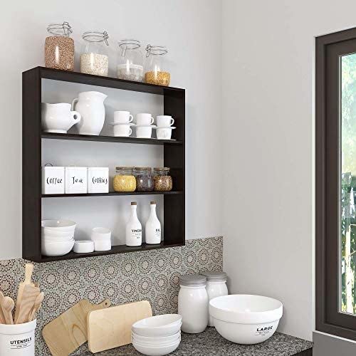 Modern Black Metal Kitchen Rack - 1 Tier Countertop Storage for Spices & Utensils