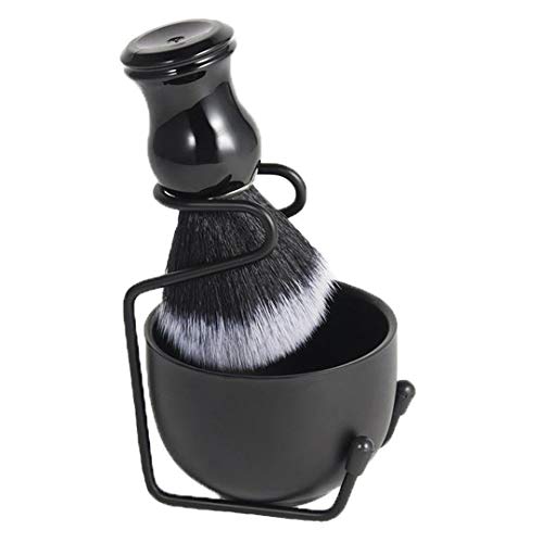 Premium Men's Shaving Brush Kit - 3-in-1 Stainless Steel Bowl with Razor Holder & Soft Bristle Beard Brush | Perfect for Daily Grooming, Travel & Father's Day Gifts | Smooth Shaving Experience for Sensitive Skin