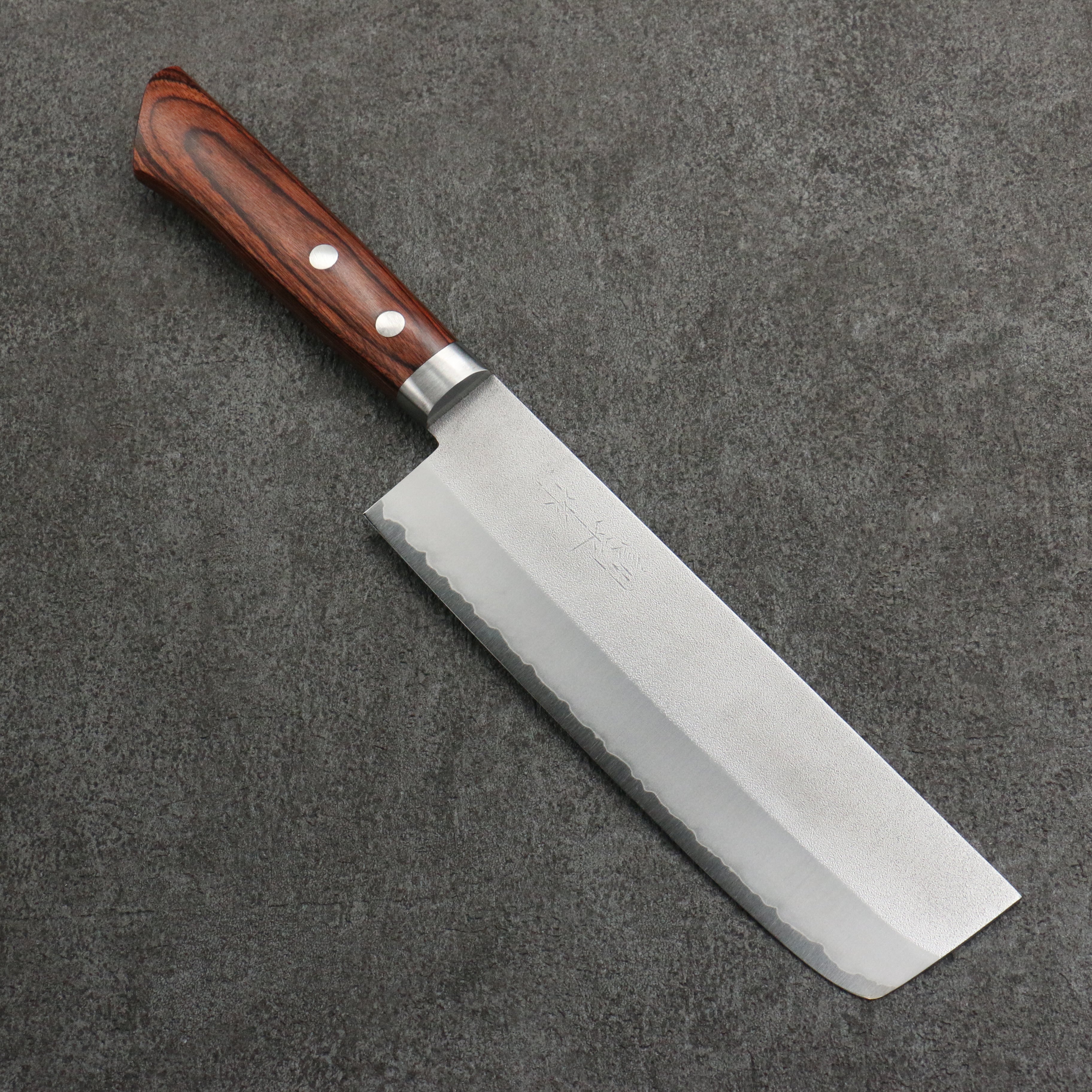 Kunihira VG1 Nashiji Usuba 165mm Japanese Chef Knife with Mahogany Handle - Perfect for Sushi, Vegetables & Precision Cutting