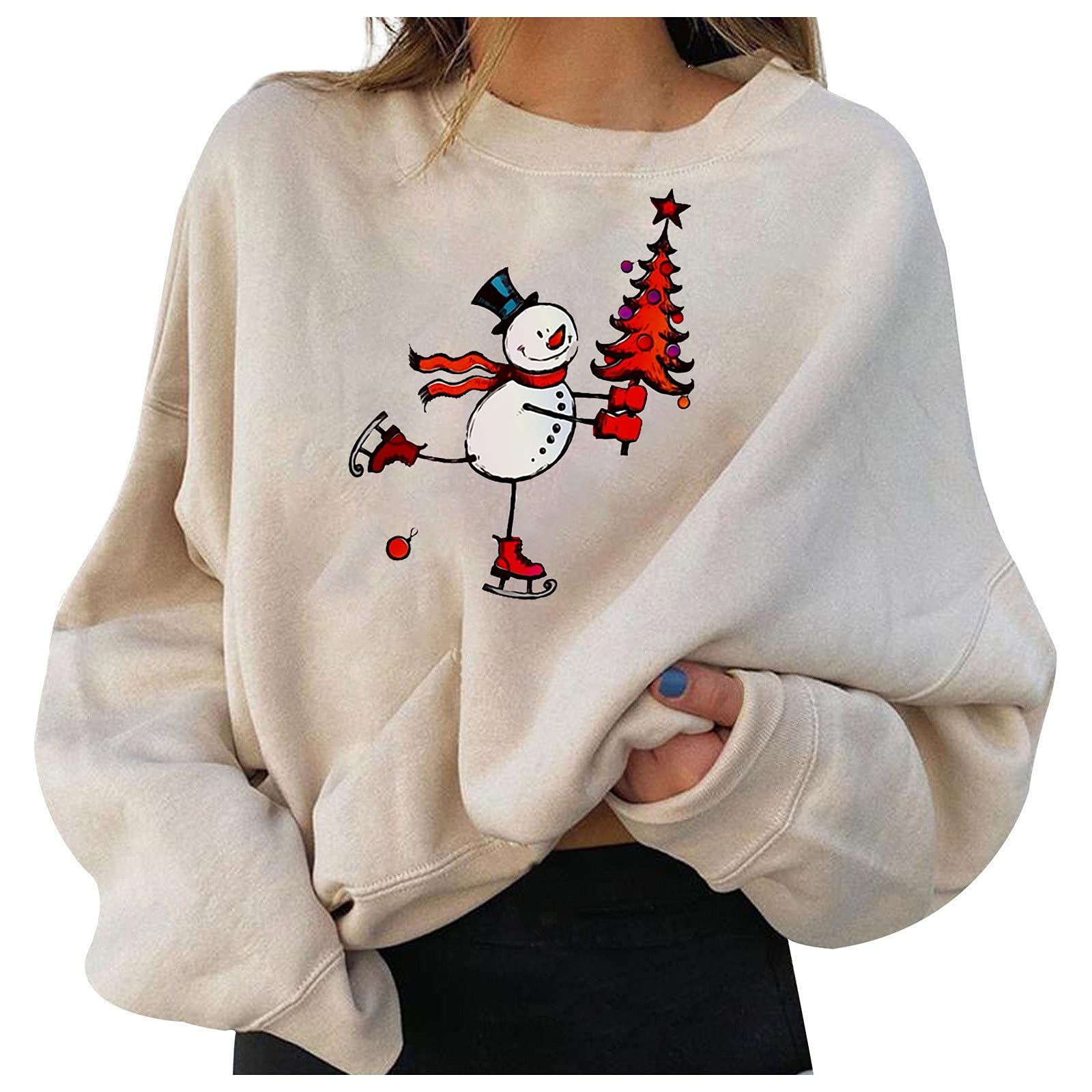 Women's Funny Ugly Christmas Sweaters - Cozy Pullover Hoodies & Long Sleeve Holiday Sweatshirts for Women | Perfect for Christmas Parties, Family Gatherings & Festive Celebrations