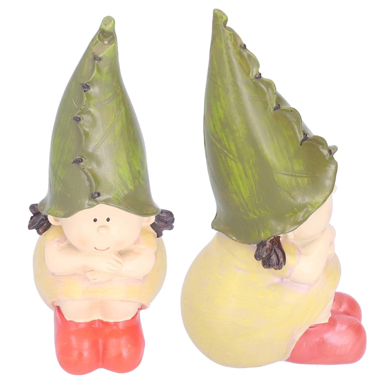 Jungle Elf Statue - Handcrafted Resin Garden Decor, Cute Vivid Dwarf Sculpture for Bedroom & Outdoor Decor | Perfect for Fairy Gardens, Patio Displays & Fantasy Themed Rooms