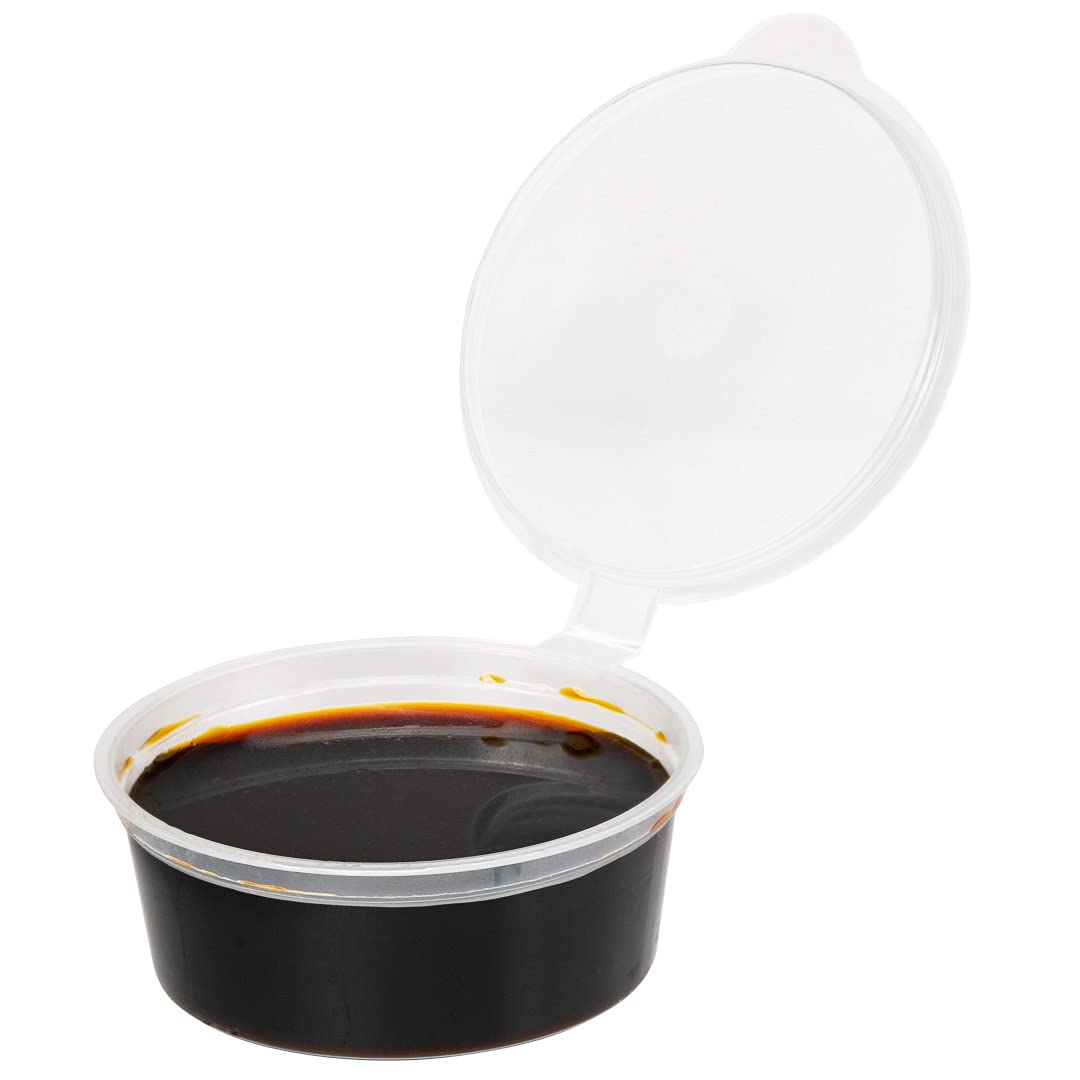 2 oz Clear Plastic Jello Shot Cups - 100 Pack Microwave Safe Disposable Portion Containers for Sauces, Condiments, Toppings & Samples | Perfect for Parties, Catering & Restaurants