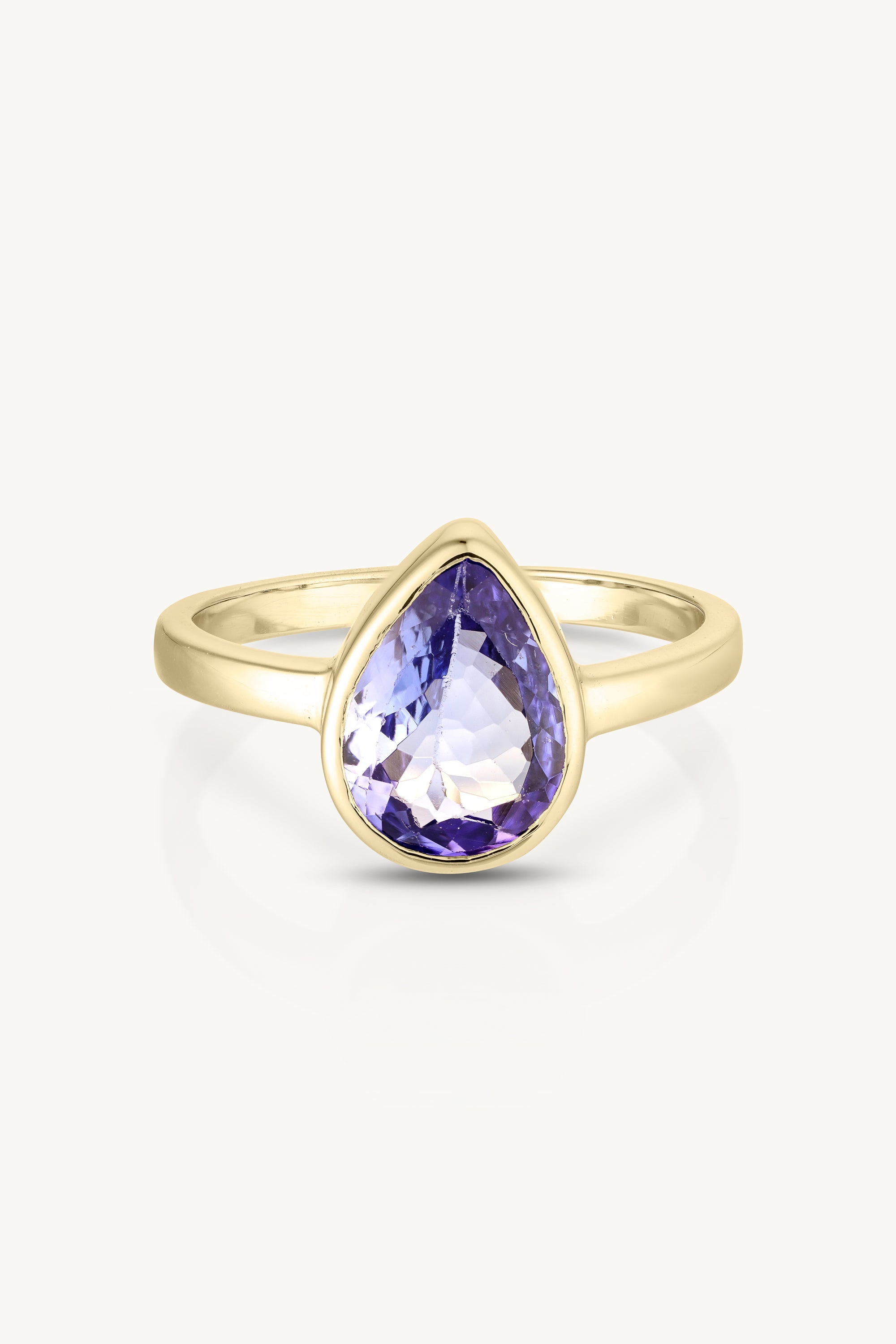 Exquisite Bezel Set Pear Tanzanite Gemstone Jewelry for Engagement Rings & Special Occasions