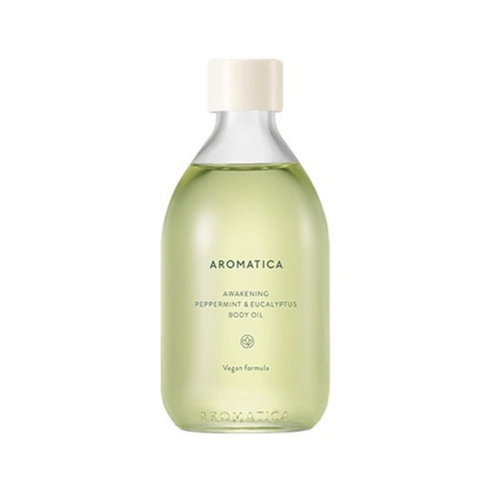 AROMATICA Awakening Body Oil with Peppermint & Eucalyptus - 100ml Natural Aromatherapy for Relaxation & Muscle Relief - Perfect for Massage, Spa & Self-Care Routine