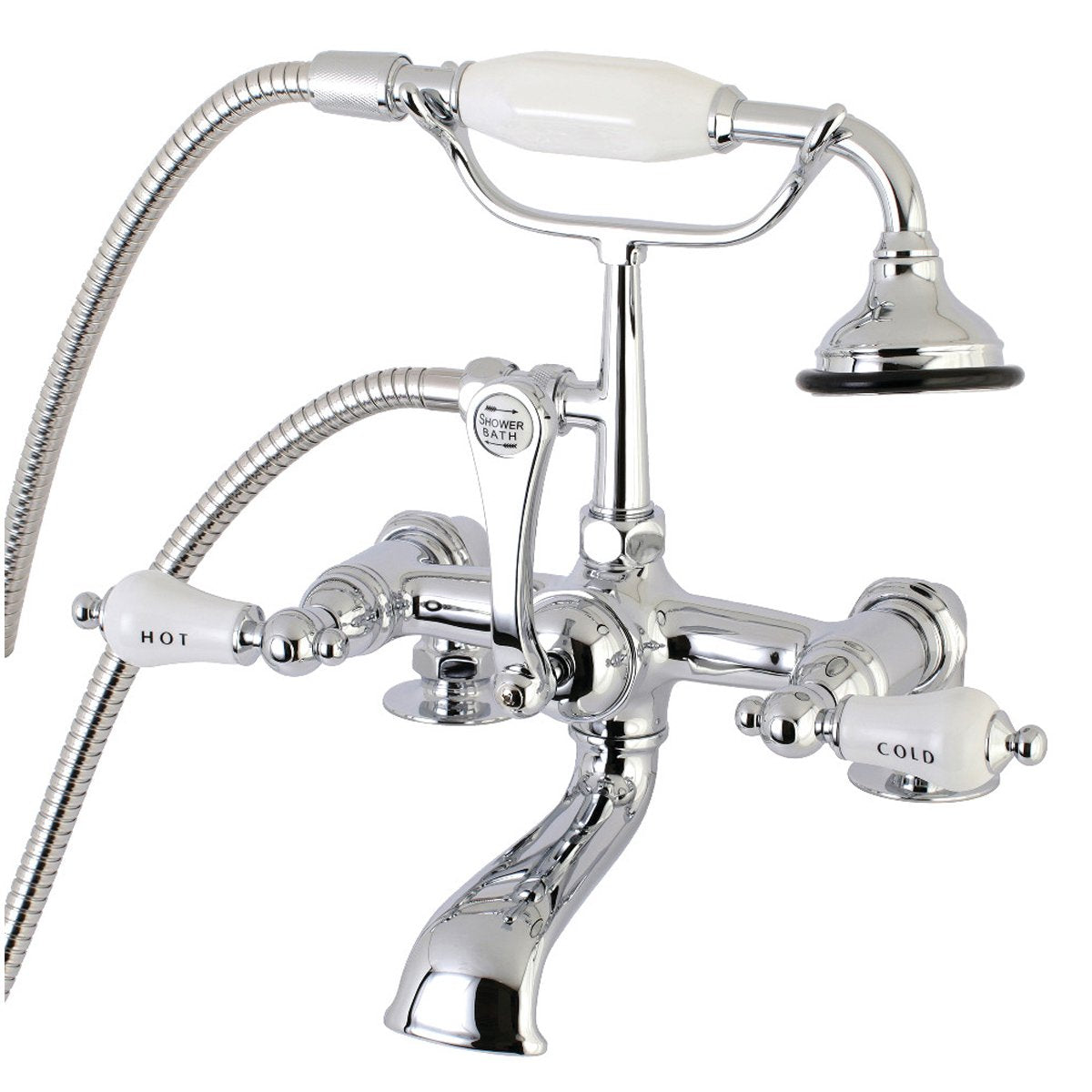 Vintage Style 7-Inch Aqua Tub Faucet with Hand Shower - Perfect for Bathroom Renovation & Spa-Like Shower Experience