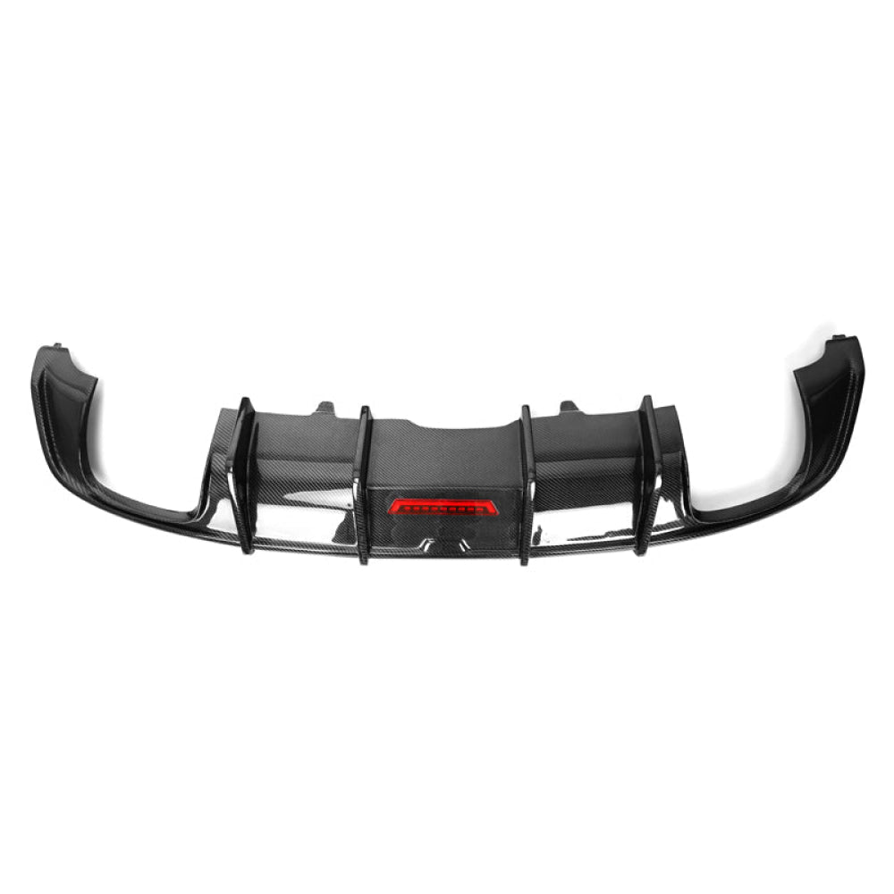 2018-2019 Audi A5/S5 B9 Carbon Fiber Rear Diffuser with LED Brake Light - High Performance KB Style Body Kit for Enhanced Aerodynamics | Perfect for Car Enthusiasts & Street Racing Upgrades