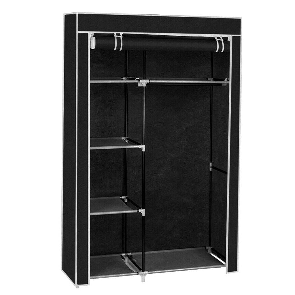 Portable Closet Organizer with Non-Woven Fabric - Foldable Wardrobe for Clothes, Shoes & Toys - Space-Saving Storage Solution for Bedroom, Bathroom & Closet Organization - Perfect for Small Spaces & Travel Use
