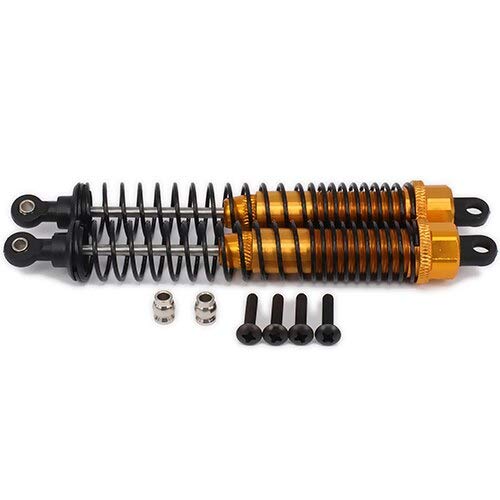 130mm Alloy Aluminum Shock Absorber Damper Replacement Part for 1/10 RC Car & Crawler Truck - Oil Adjustable Upgraded Hop-up Parts (Yellow) - Perfect for Off-Road Racing & Rock Crawling Adventures