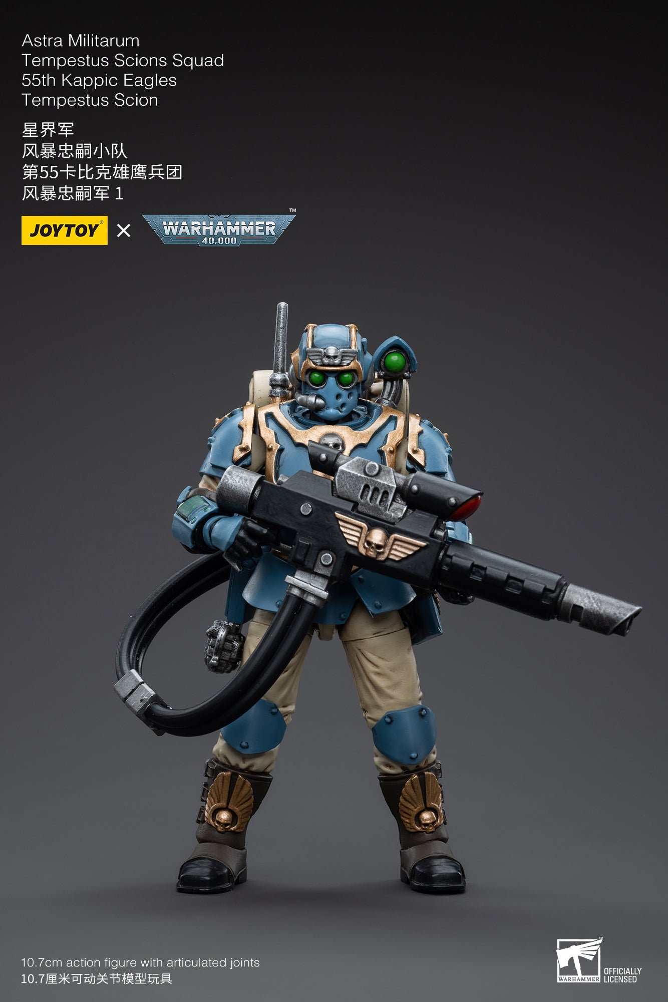 1/18 JOYTOY 3.75-inch Astra Militarum Tempestus Scions Action Figure - 55th Kappic Eagles Squad | Highly Detailed Collectible Military Model for Warhammer 40K Fans | Perfect for Display, Gaming & Cosplay