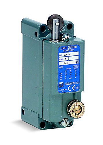 Square D by Schneider Electric 9007AW36 Roller Plunger Limit Switch - 1 NO + 1 NC, 600VAC 15A, Plug-in Standard Box - Ideal for Industrial Automation, Conveyor Systems & Machinery Safety Control