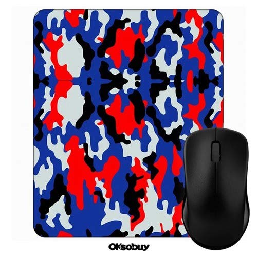 Abstract Flower Camo Mouse Pad - Custom Gaming Mousepad with Non-Slip Rubber Backing | European City Landscape Design for PC & Laptop Workspace | Perfect for Office, Gaming & Home Use