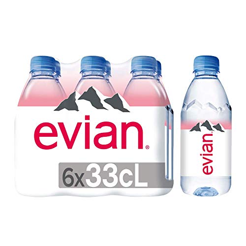 Evian Natural Spring Water - 24 Pack (11.16 Fl Oz Bottles) | Naturally Filtered Mineral Water for Hydration | Perfect for Office, Gym, Travel & Home Use