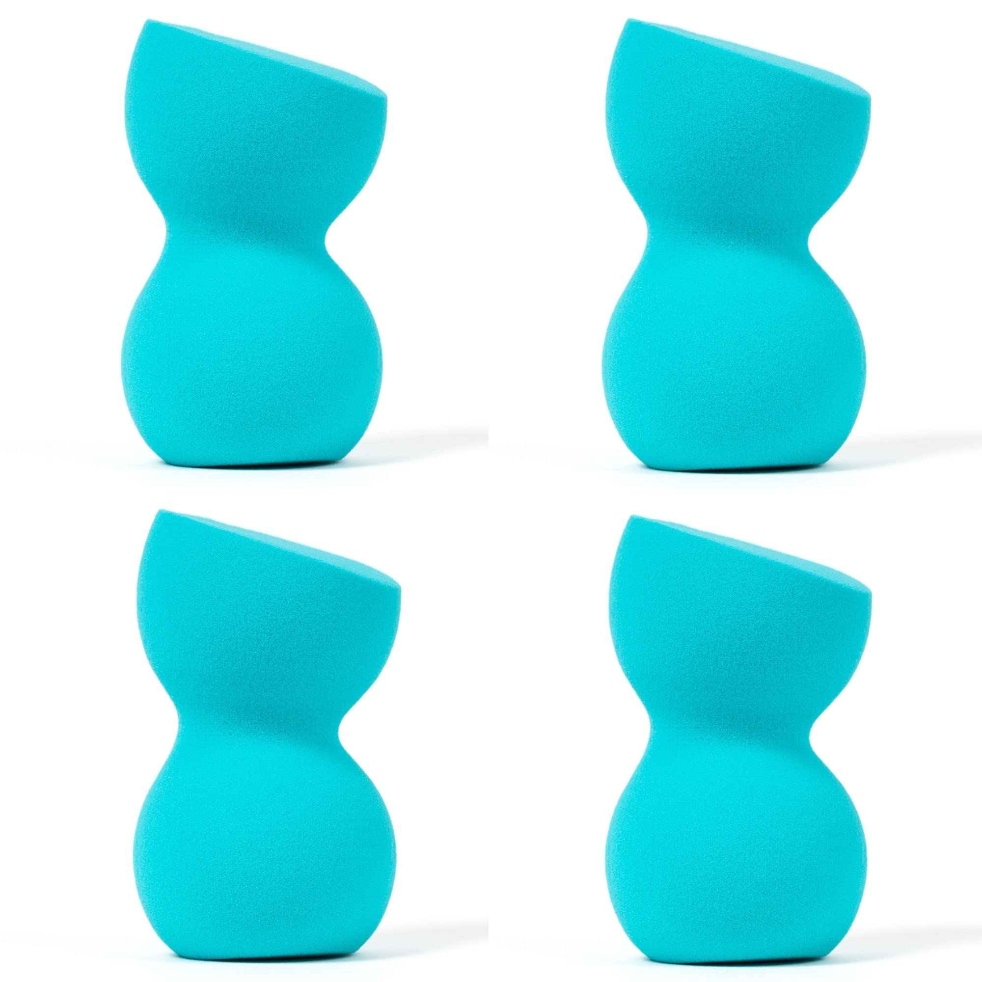 Beauty Junkees Makeup Sponge Blender - Professional Blue Foundation Sponge for Liquid, Cream & Powder | Latex-Free Cosmetic Blender for Flawless Application | Perfect for Everyday Makeup & Professional Use