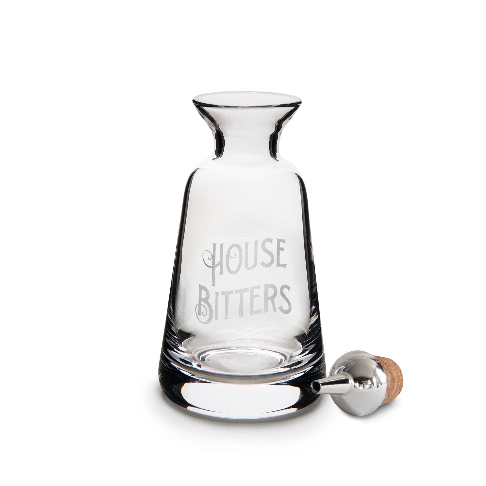 FINEWELL™ Engraved Bitters Bottles - Silver Plated Dasher Top, 3oz (90ml) - Vintage Style for Cocktails, Home Bar & Gifts - Perfect for Mixologists & Home Bartenders